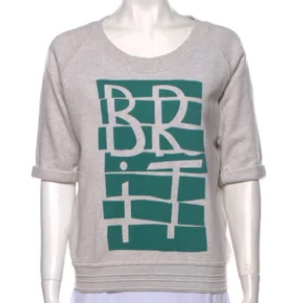 Burberry Brit Graphic Print Crewneck short sleeve Sweatshirt Top